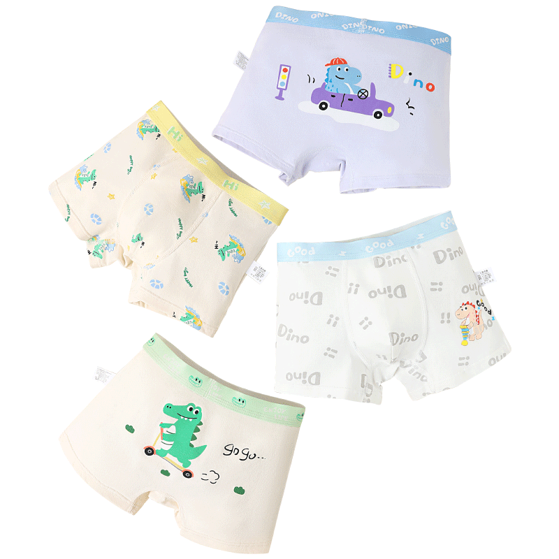 Yuzhaolin Boys' Cotton Boxer Briefs for Kids 6-12 Years Old, Class A, Soft and Comfortable, No Pinching, Boys' Mid to Large Size Underwear