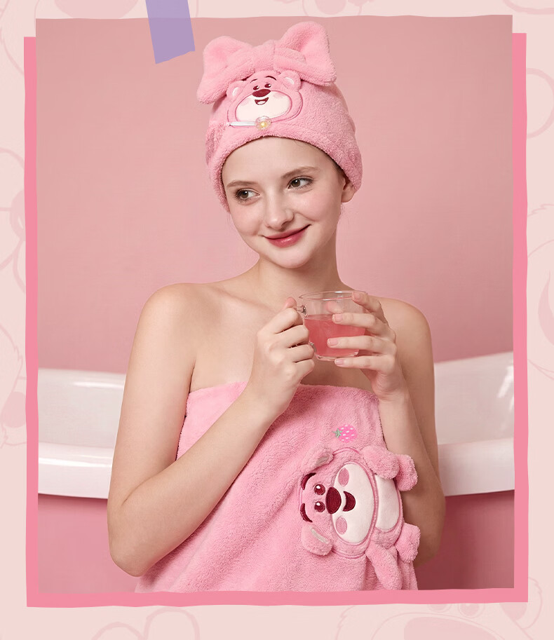 Disney Kids Girls Absorbent Cute Cartoon Coral Fleece Bath Towel 6-12 Years Thick Skin-Friendly Wrap Sports 9