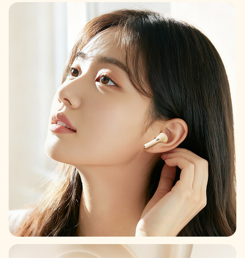 Lenovo Bluetooth Wireless Noise-Cancelling Semi-In-Ear Headphones High-Quality Sound Long Battery Life Sports Running EA269 Sakura White Official JD Self-Operated 3