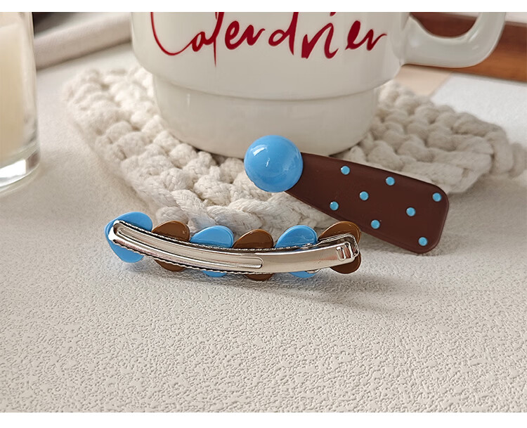 CHIMERA Colorblock 2-Piece Playful Heart Polka Dot Side Clip Bang Hairpin Duckbill Clip Birthday Gift for Girls 10