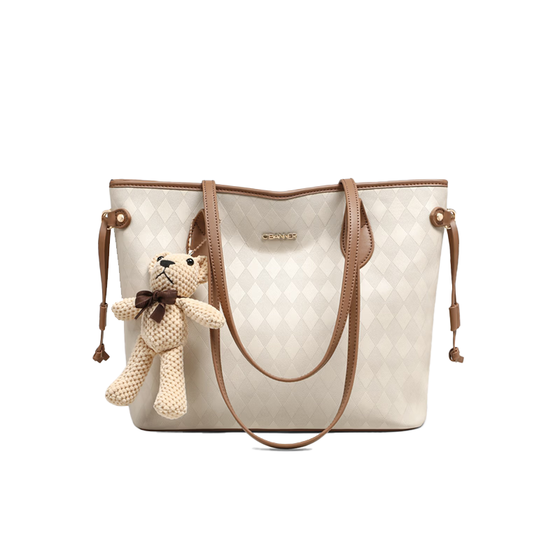 C.BANNER Leather Handbag for Women, Tote Bag with Large Capacity, Shoulder Bag, Light Luxury Brand, Birthday Gift for Girlfriend on May 20th