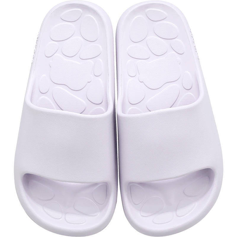 Mutong Kids Summer Indoor Bathroom Slippers Lightweight Soft Sole Trendy Parent-Child Sandals Cream Purple Size 26