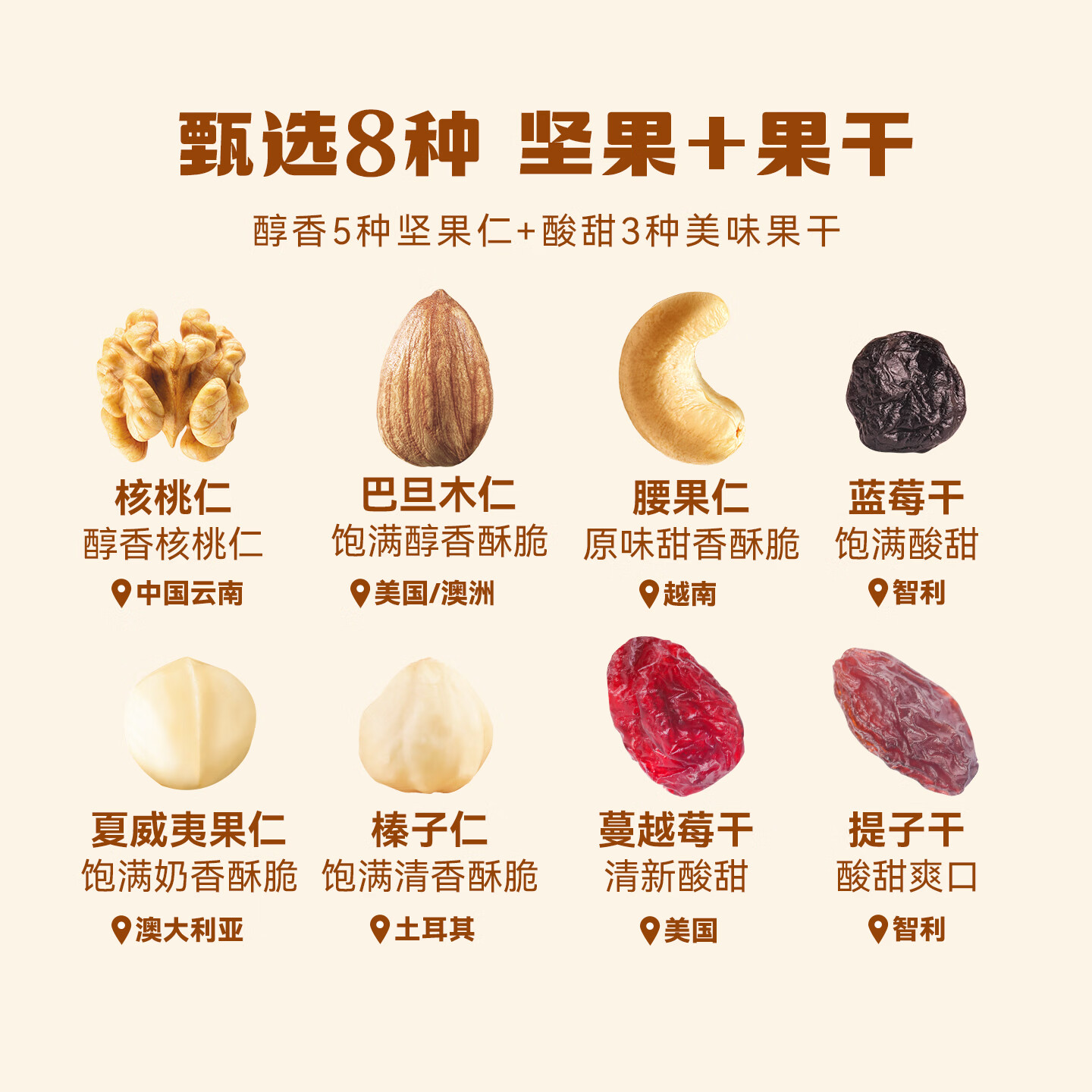 加州原野每日坚果第二代780g/盒 坚果炒货京东自营年货干湿分离-两款随机