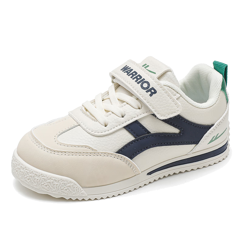 Warrior Kids Girls Casual Sneakers Spring Autumn Soft Sole Lightweight Children's Sports Shoes WZ(CL)-1076 Beige/Blue/Green Size 33