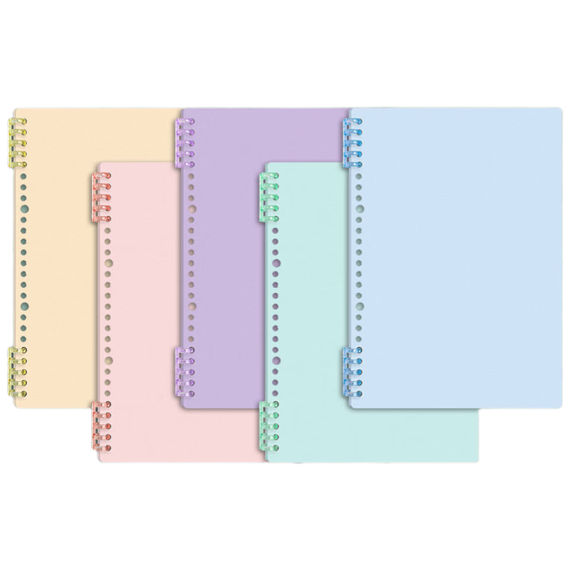 GOTOVAN B5 Loose-Leaf Notebook Cover Binder Ring A4 Single Ring Coil Binding Punch Notebook Soft Leather Cover Detachable DIY Accessories Comfortable to Use