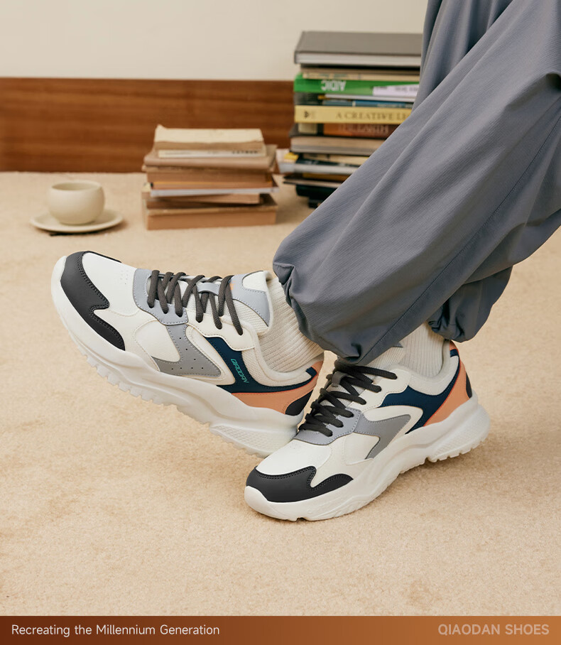 Jordan Little Millennium Women's Sneakers Fleece-lined Casual Retro Dad Shoes Lightweight Thick-soled Height-increasing Running Shoes for Women 8