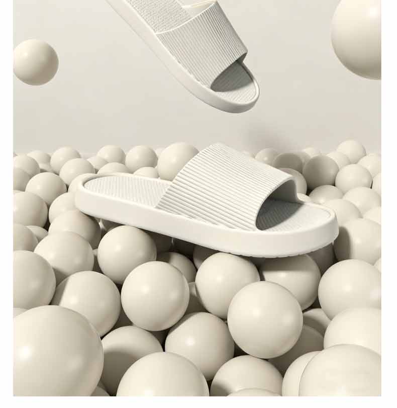 Seven-Color Spun Men's EVA Indoor Home Cloud Feel Lightweight Bathroom Shower Non-Slip Couple Women's Slippers Black 42-43 4