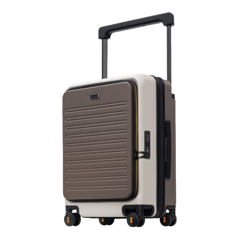 LEVEL8 Explorer 20-inch Expandable Large Capacity TSA Lock Luggage Brown