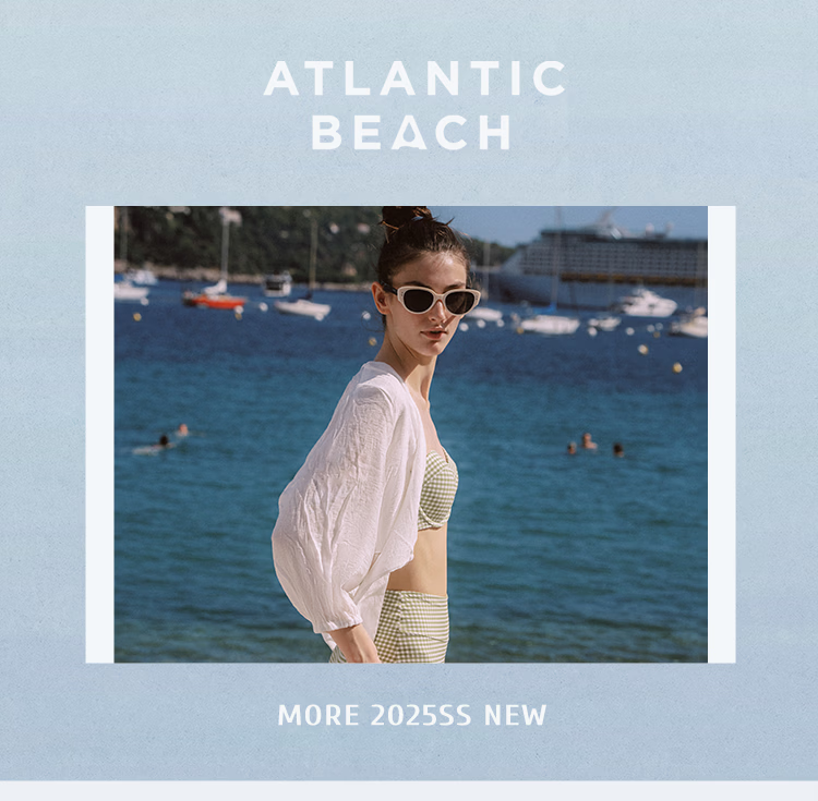 AtlanticBeach 2026 French Bow Hot Spring Swimsuit Cover-Up Bikini Cover Water-Resistant Sun Protection Swimwear Top 3