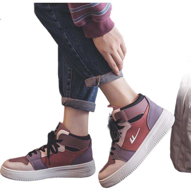 Warrior Official Women's High-Top Thick-Soled Sneakers 2026 New Pink Size 35