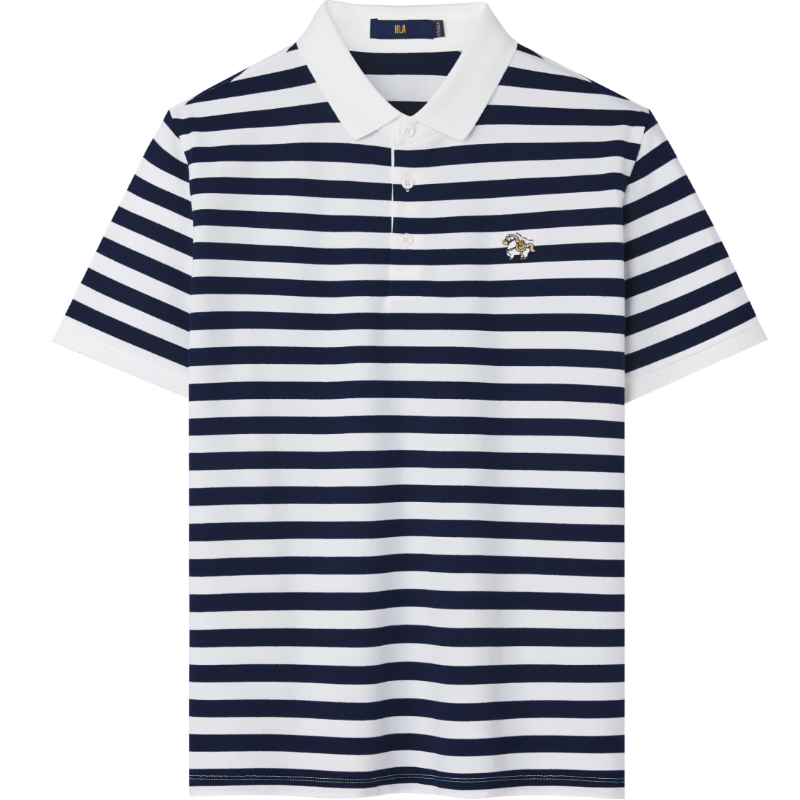 HLA Short-Sleeve Polo Shirt for Men, 2026 Horse Year Series, Wealthy Horse Design, Summer Wear for Me