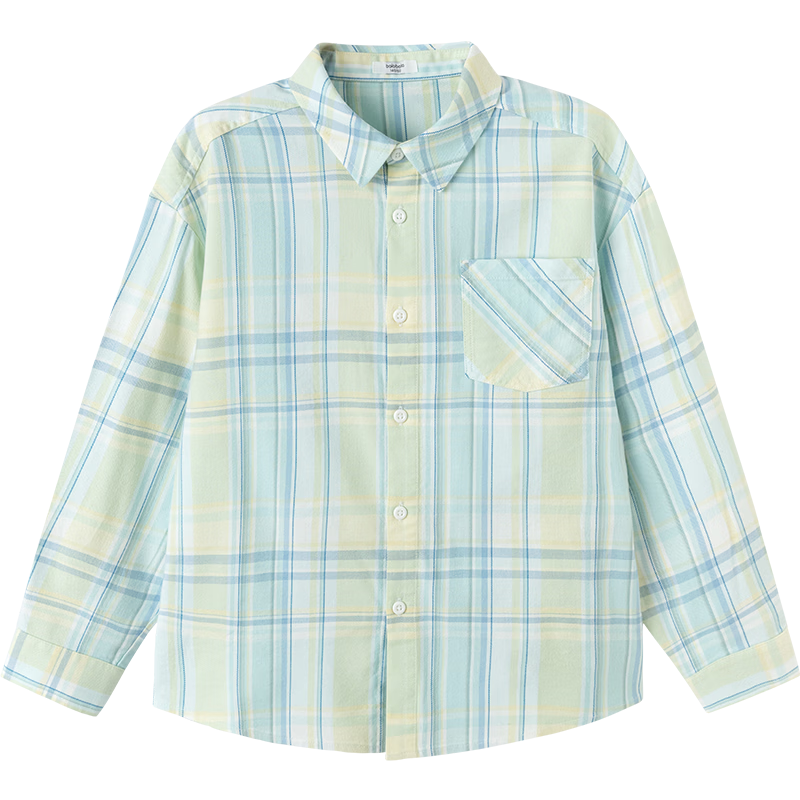 Balabala Kids Long Sleeve Shirt Baby Clothes Boys Girls 2026 New Spring Plaid Shirt Jacket