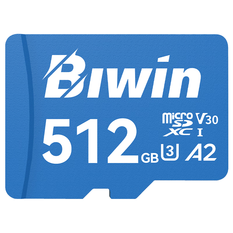 BIWIN 512GB TF (MicroSD) Memory Card MS210 Storage Card 210MB/s Read Speed Compatible with DJI Pocket 3/Action 5/Drone/Action Camera