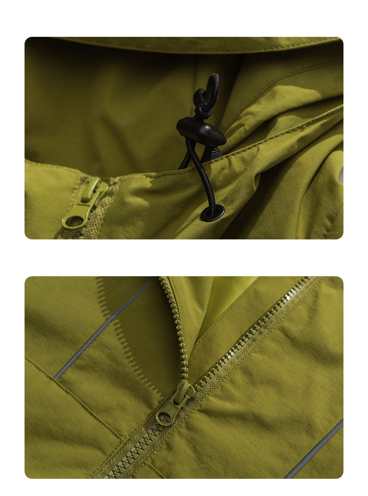 Mark Fairwhale Japanese Style Hooded Outdoor Workwear Zip-Up Large Pocket Windbreaker Jacket Unisex Loose Short Coat for Men and Women 18