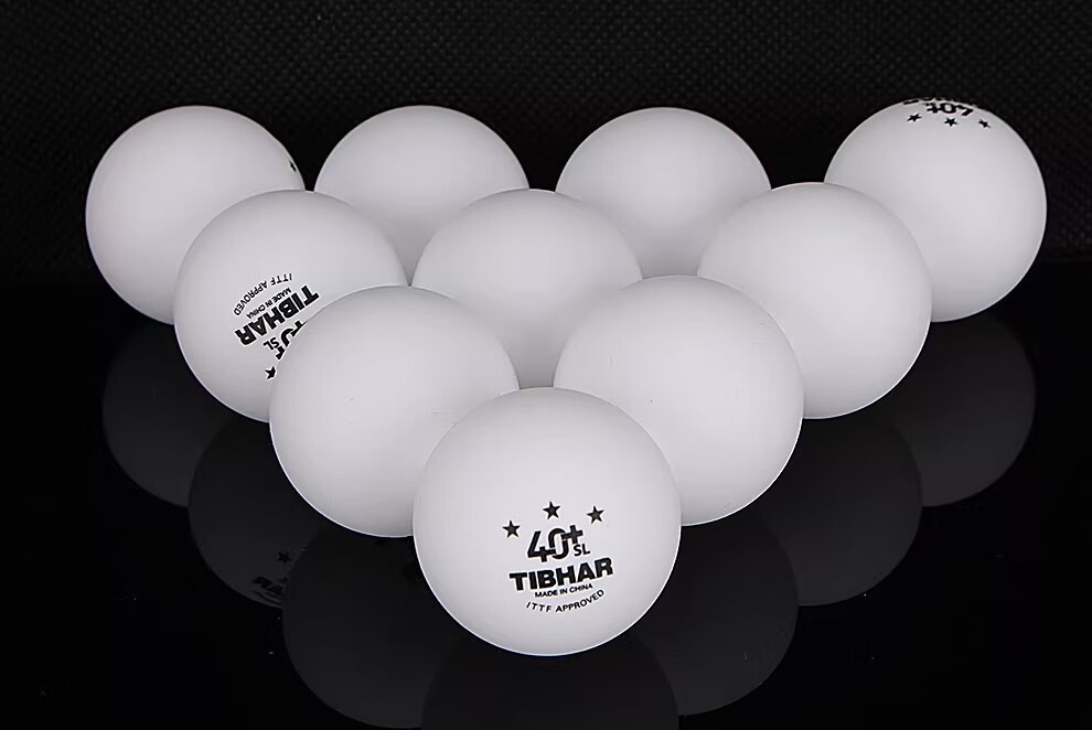 TIBHAR 3-Star New Material 40+ Table Tennis Balls Professional Training Competition 1 Box/6 Balls 3