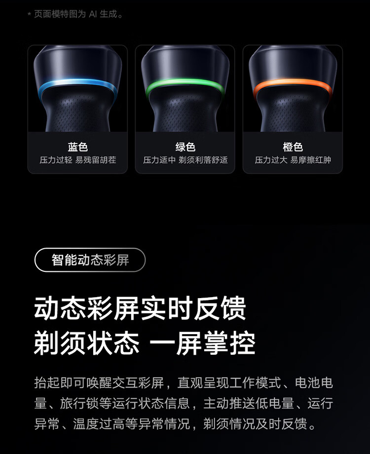 Mijia Electric Shaver Pro Blue Long Battery Life Waterproof Wear-Resistant Blade Smart Speed Sensing Gift for Boyfriend New Year Valentine's Day 19