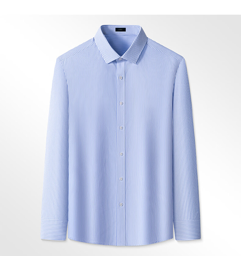 FIRS DP Non-Iron 100% Cotton Wrinkle-Resistant Long Sleeve Shirt Men Business Casual Pure Cotton Base Shirt 11