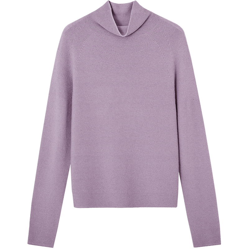 DemanaăSheep Wool and Cashmere BlendăAutumn Soft Style Turtleneck Loose Fit Knit Sweater for Women