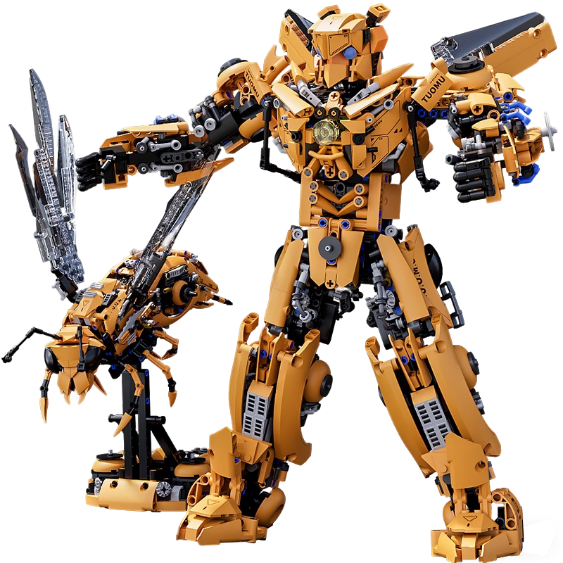 Dashi Shou Wasp Robot Compatible with LEGO Building Blocks Toy for Boys Ages 6-12 Birthday Gift
