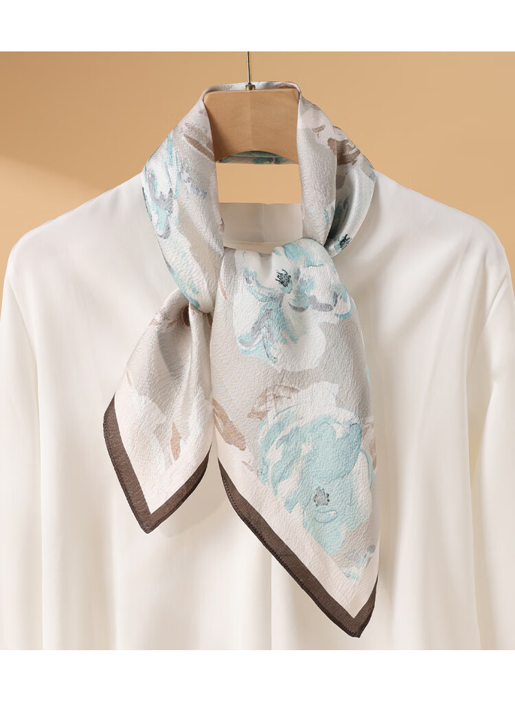 Shanghai Story 100% Mulberry Silk Square Scarf for Women Pearl Satin Gift Box Valentine's Day Birthday Gift for Girlfriend 6