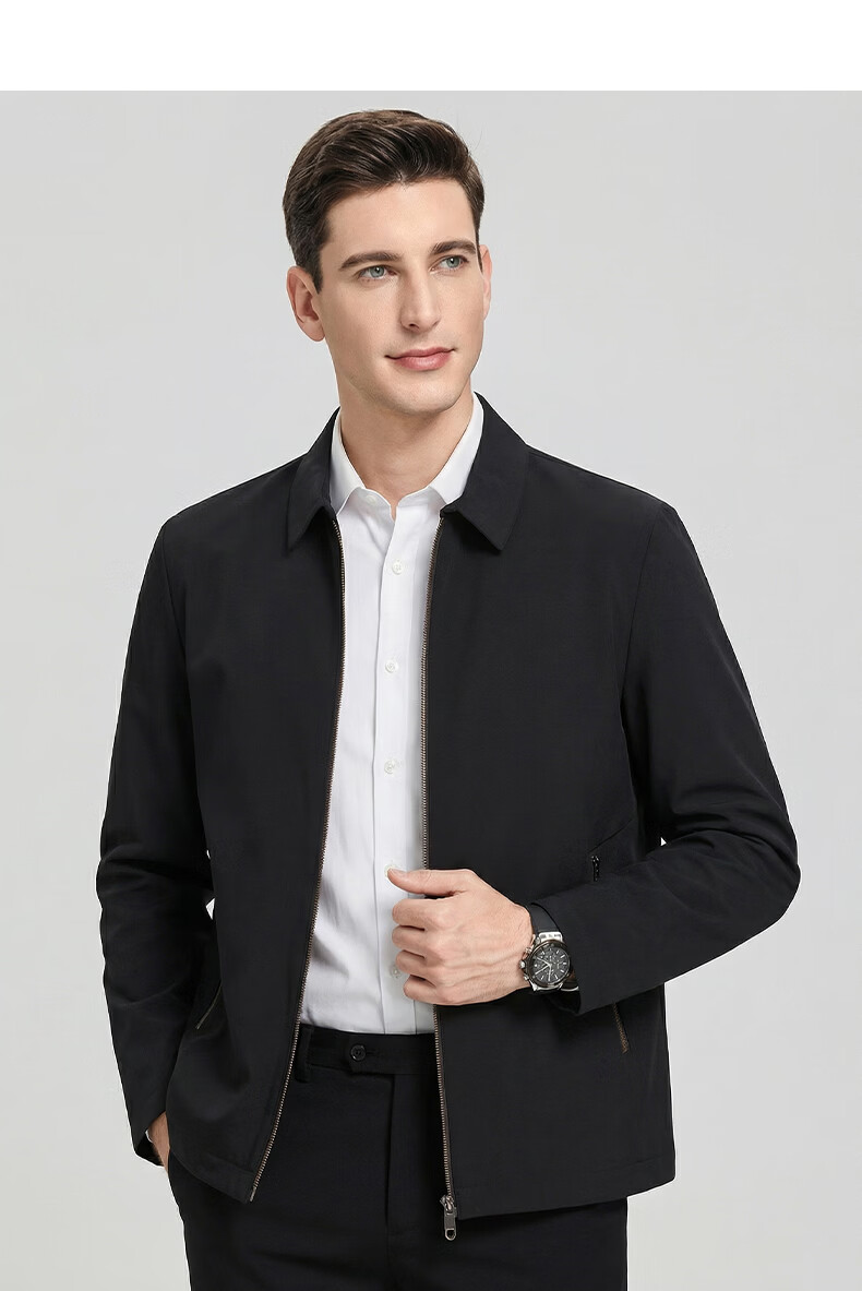 Shanshan [Three-proof Seamless Lapel] Men's Jacket Spring Autumn Business Executive Workwear Casual Middle-aged Dad Coat 10