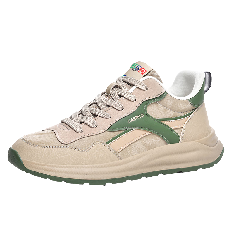 CARTELO Men's New Shoes for Summer And Autumn, Versatile Casual Sports Running Travel Hiking Retro Soft Thick-Soled Dad Shoes