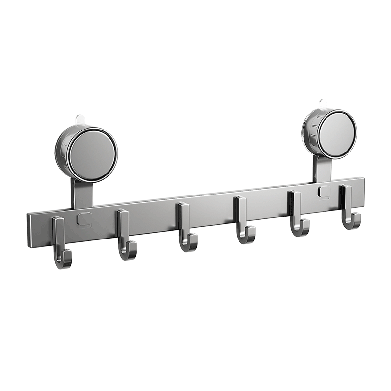 Jiabaili Suction Cup Kitchen Hook No Drilling Multi-Functional Rack for Dishcloths, Spatulas, Spoons, Wall-Mounted Kitchen Door Storage Rack