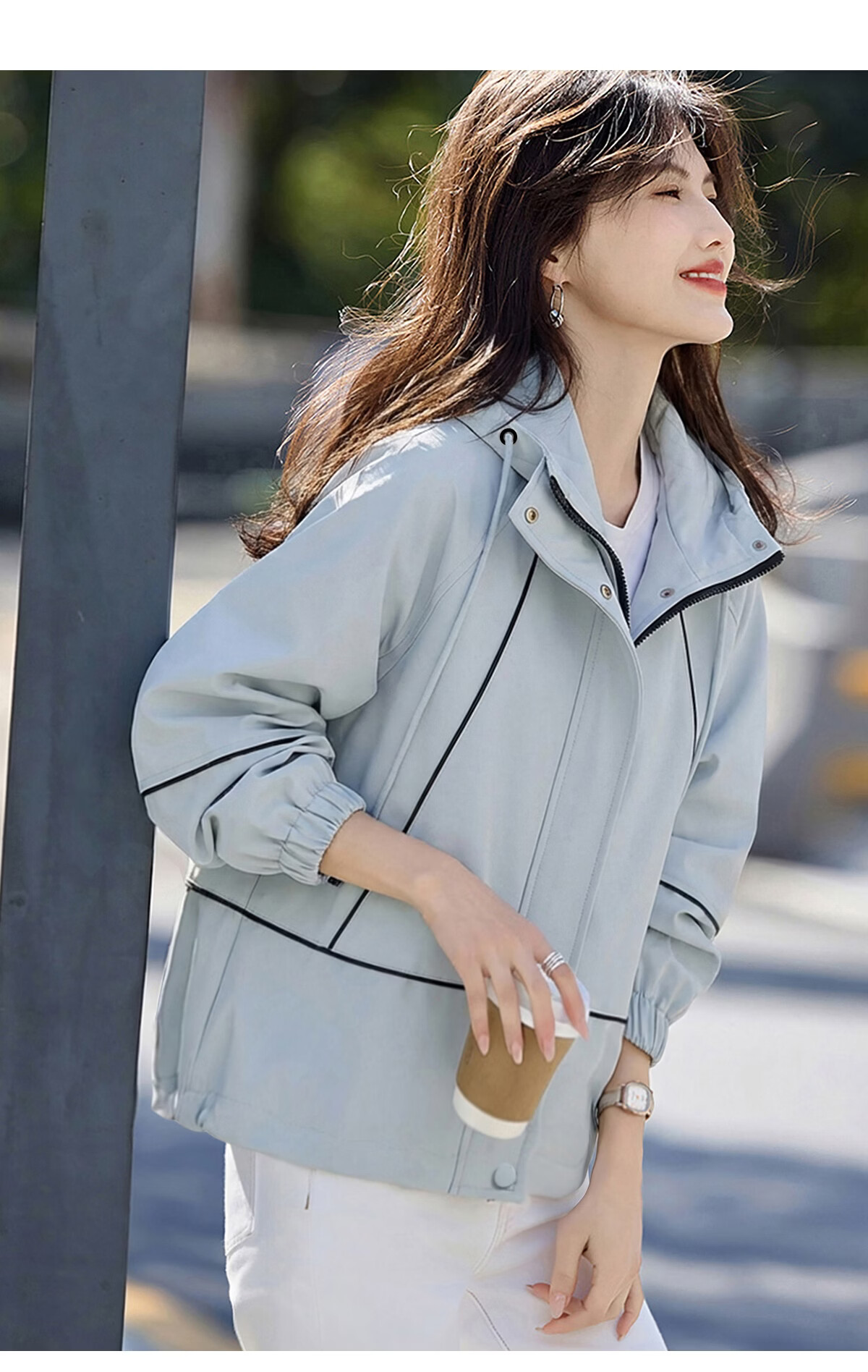 She Enjoy Casual Jacket Women Lazy Style Cardigan Loose Versatile Short Coat Top T53D016 5