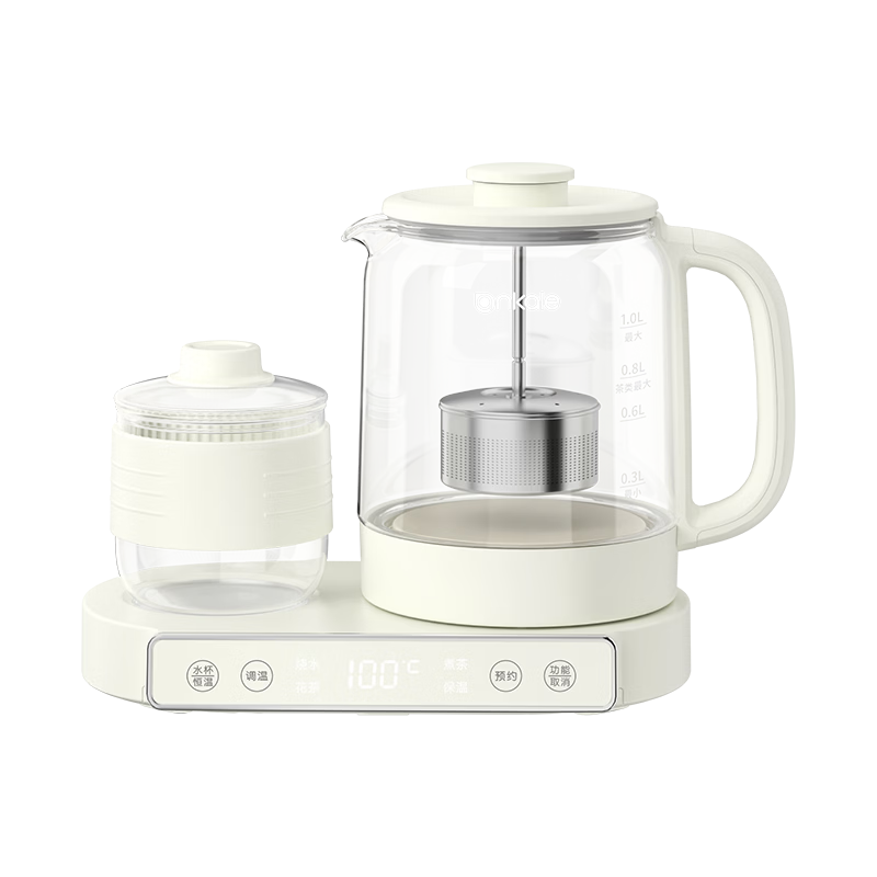 Ankale Automatic Temperature-Controlled Electric Tea and Health Pot, 2-in-1 Stewing and Boiling Kettle, Small Multifunctional Office Kettle AJL-10Y03