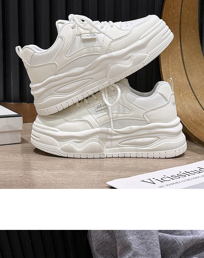 Warrior Women's Shoes 2026 Summer New Thick Sole Height Increasing Fashion Casual Sneakers Deep Beige Size 40 13