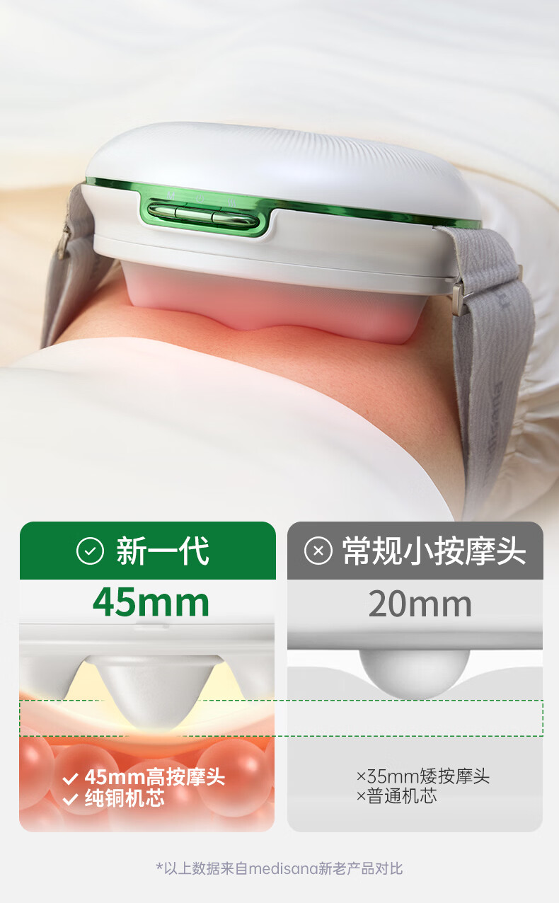 MEDISANA German Abdominal Massager Promotes Intestinal Peristalsis Stomach Massager Warm Uterus Waist Belt Heat Therapy Fully Automatic Massager Practical Gift for Women 13