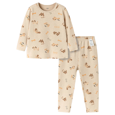 Balabala Girls' Underwear Set 2-Piece Children's Autumn Winter 2025 Antibacterial Cotton Pajamas