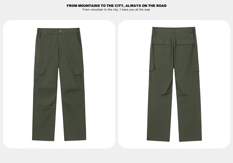 Toread Men's Work Pants Spring Summer Lightweight Outdoor Straight-Leg Durable Loose Sports Long Pants Multi-Pocket Breathable Hiking Pants 11