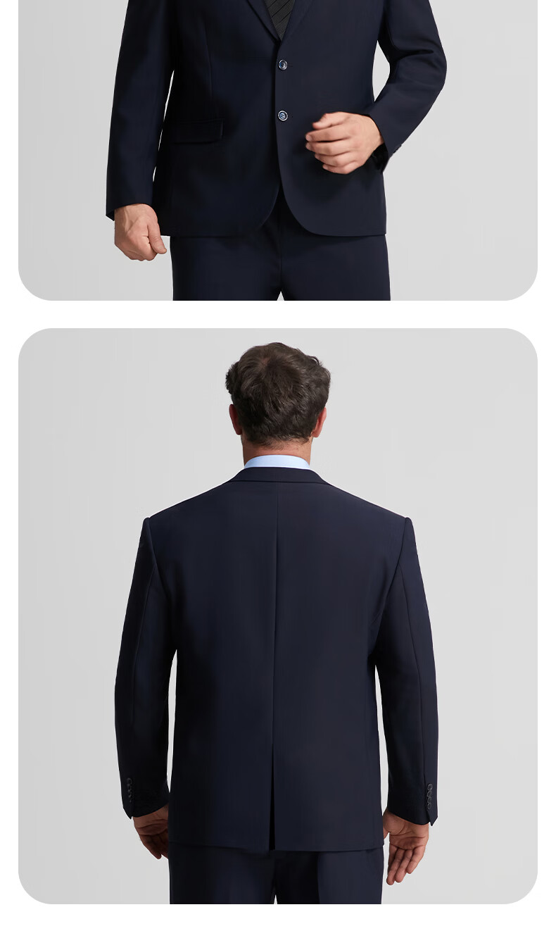 Plus Size Men's Blazer Loose Slim Fit Stretch Professional Suit Jacket Black 7XL 13