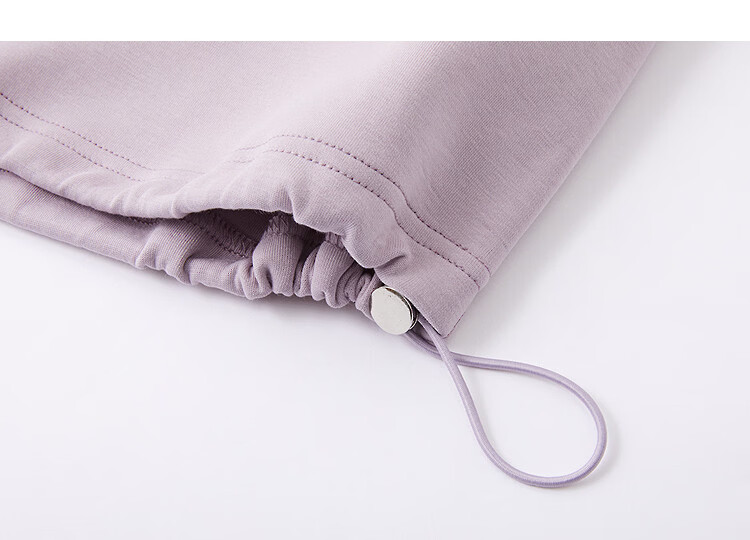 Demana [Comfort Elastic Air Layer] Spring Simple Style Round Neck Handmade Knot Drawstring Wide Shoulder Petite Women's Sweatshirt 16
