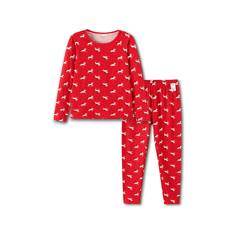 BALABALA Kids Children's Underwear Set Girls 2026 New Spring Autumn Red Zodiac Year Pajamas New Year Collection