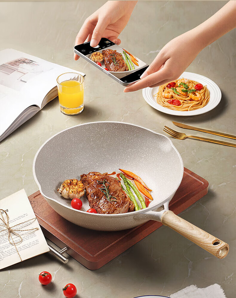 ASD 28cm Cast Aluminum Maifan Stone Non-Stick Frying Pan CL28S1WJ 15