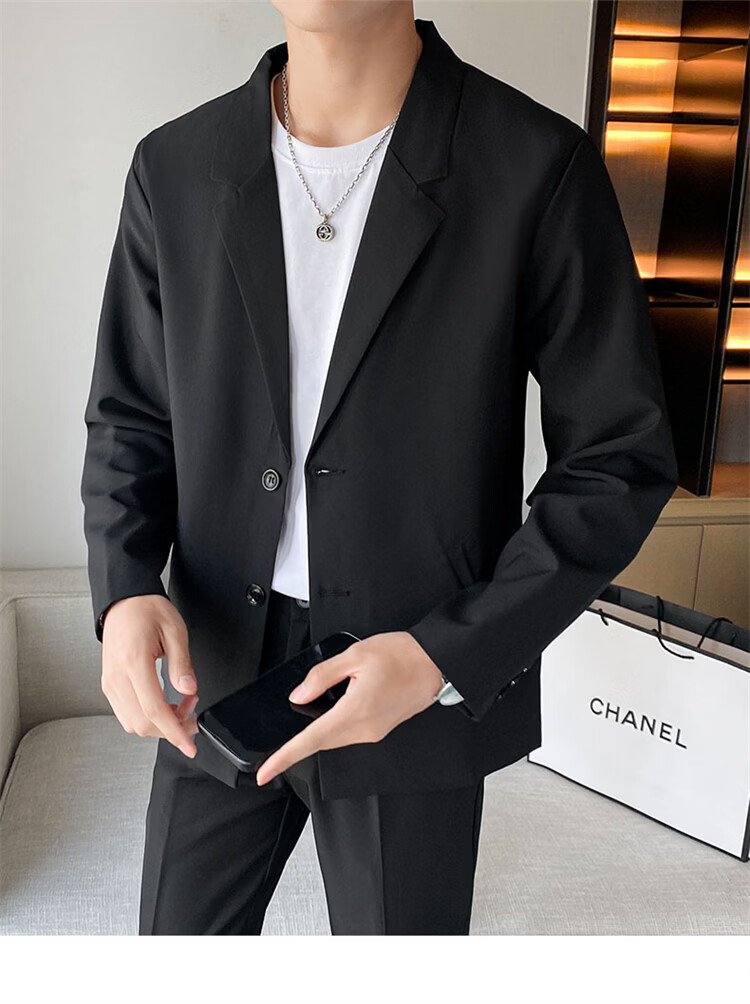 TUCANO Men's Casual Slim Fit Blazer Suit Jacket Korean Style Trendy Formal Groom Best Man Wedding Banquet 2