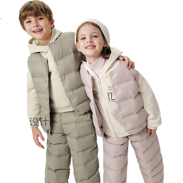 MARC&JANIE [School Uniform Essential] Unisex Kids Outdoor Three-Proof Ultra-Light Seamless Down Vest Winter 241825