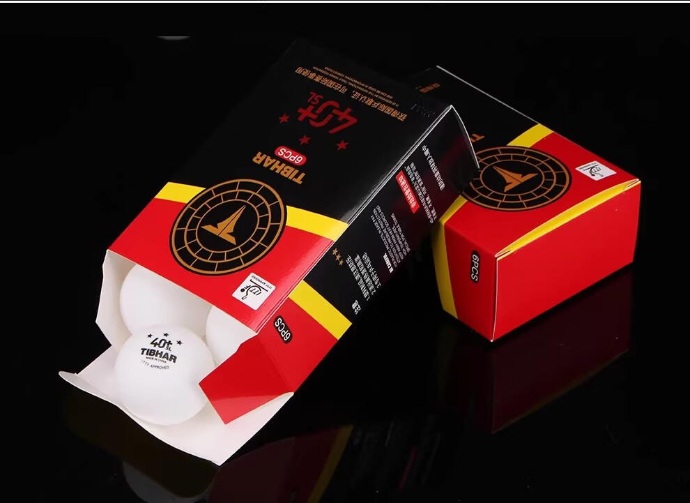 TIBHAR 3-Star New Material 40+ Table Tennis Balls Professional Training Competition 1 Box/6 Balls 4