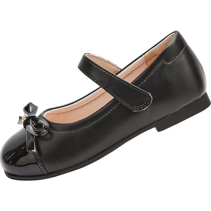 BALABALA Children's Shoes, Girls' Princess Shoes, 2026 New Spring And Autumn Sweet Princess Soft-Soled Shoes, Fashionable Leather Shoes for Girls, Women's Flats