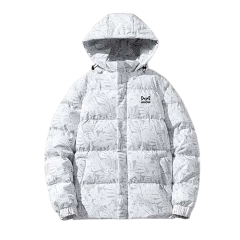 MiiOW Cotton Padded Jacket for Men, Autumn And Winter Long-Sleeve Warm Coat, Thickened Puffer Jacket, Black, Size L