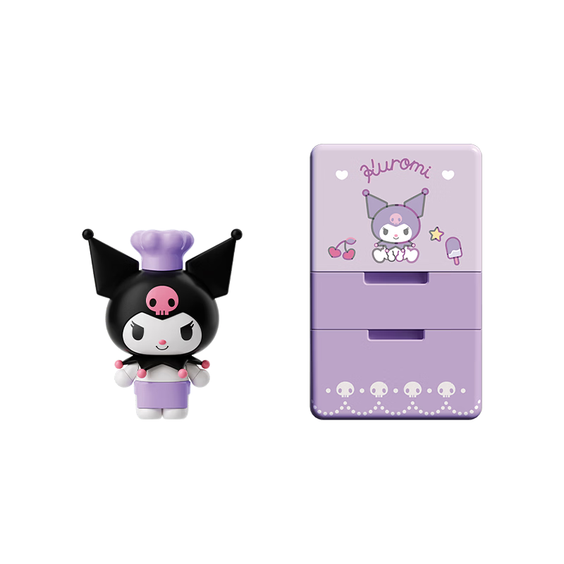 Moonlight Society Sanfu Same Style Sanrio Kuromi Playhouse Toy Kitchen Realistic Refrigerator Children's Girls Birthday Gift