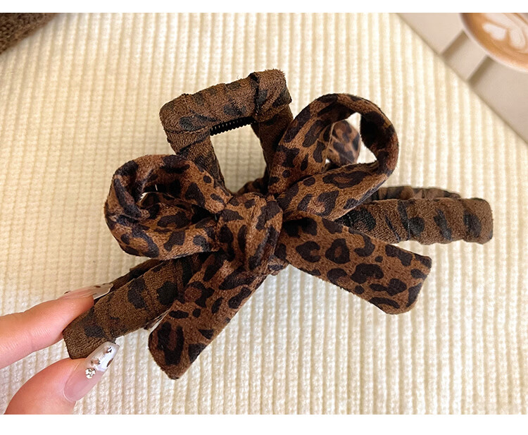 CHIMERA Leopard Print Bow Hair Claw Clip Ponytail Shark Clip Hairpin for Women Birthday Gift 11