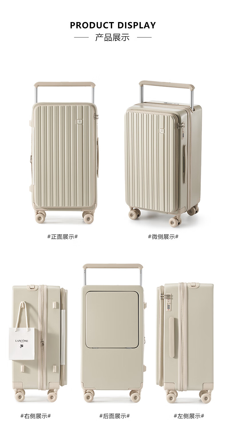 Paul Frank Side Opening Large Capacity Deep Compartment 28-Inch Wide Telescopic Handle Travel Luggage Front Opening Password Lock Suitcase 2