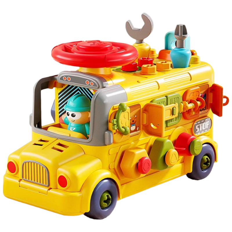 Licheers Toy Disassembly Engineering Vehicle Children's Screwdriver Assembly Toy Baby Hands-on Repair Disassembly Car New Year Gift