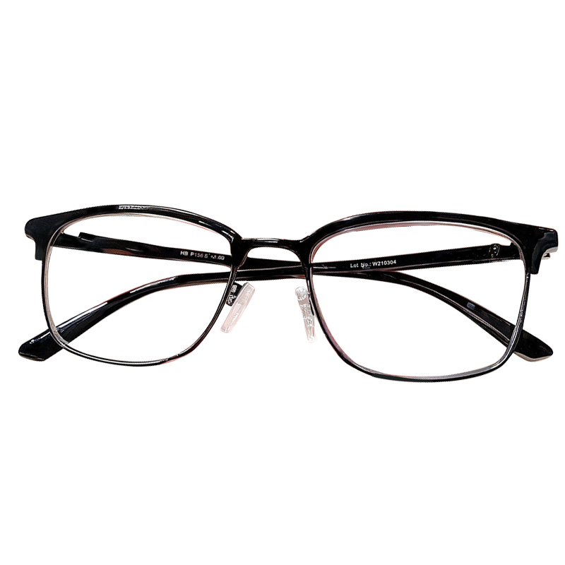 BORSIYZOL Reading Glasses for Men Sold by JD Imported High-Definition Anti-Blue Light Genuine Reading Glasses 8015 Black Gun Color 100 Degrees