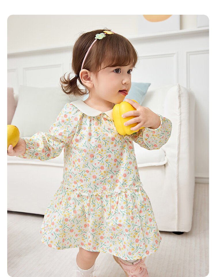 Balabala [balaOne] Kids Children's Dress Girls 2026 Spring Printed Short Skirt 12