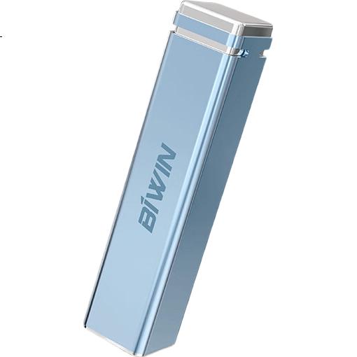 BIWIN PD2000 Портативный SSD-накопитель 1 ТБ, USB 3.2 Type-C, скорость чтения 2050 МБ/с, металлический корпус, синий