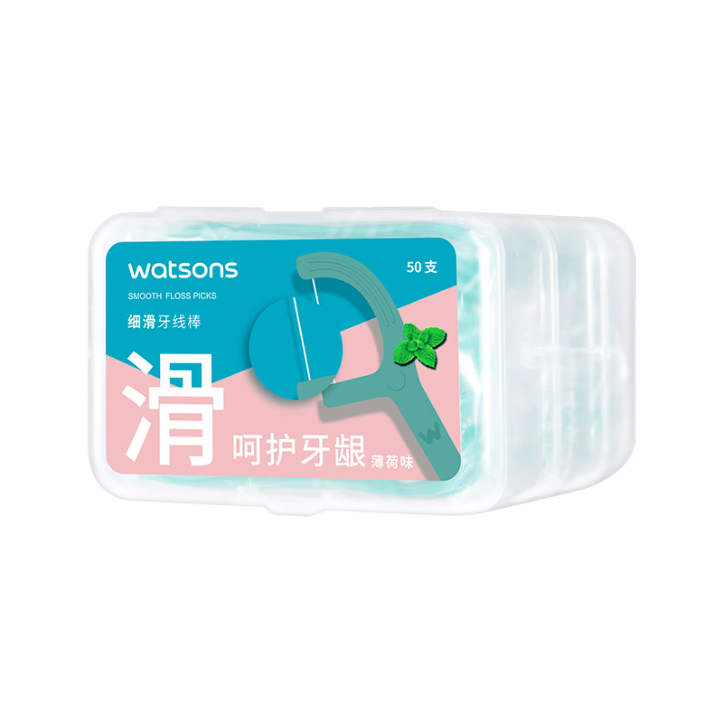 Watsons Mint Flavor Smooth Deep Clean Dental Floss Picks 50pcs*3 Boxes